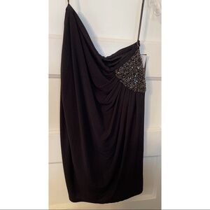 Jovani Black Midi Skirt with Sequin Detail